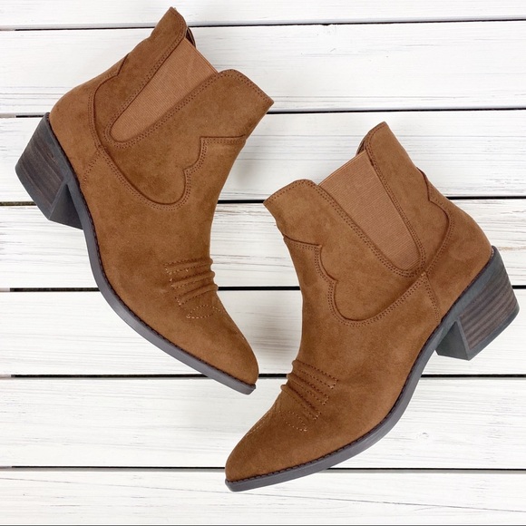 Carlos by Carlos Santana Montana Western Boho Ankle Boots Brown - Picture 4 of 8